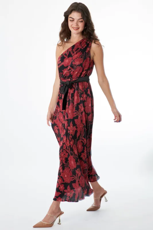 Maple Floral One Shoulder Dress sold by En Creme