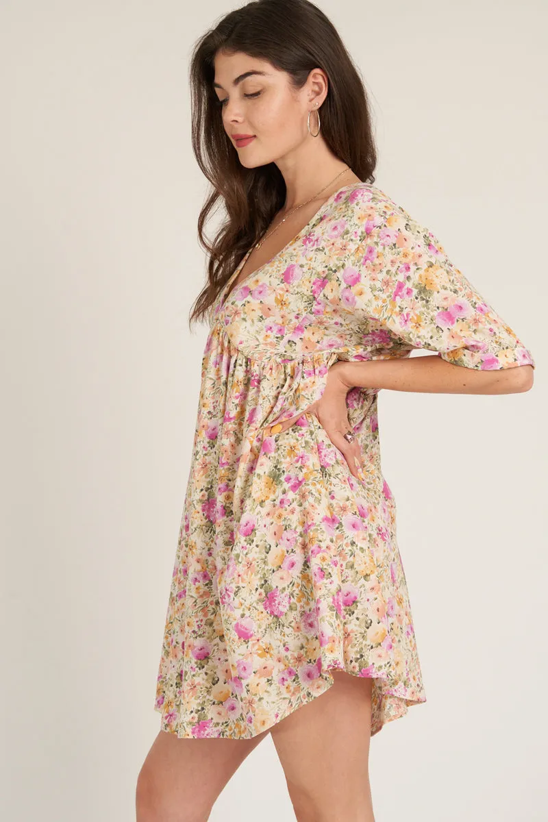 Rosie Floral Mini Dress sold by En Creme product image thumbnail 3