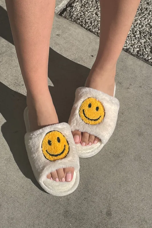 Fuzzy Happy Slippers made by En Creme