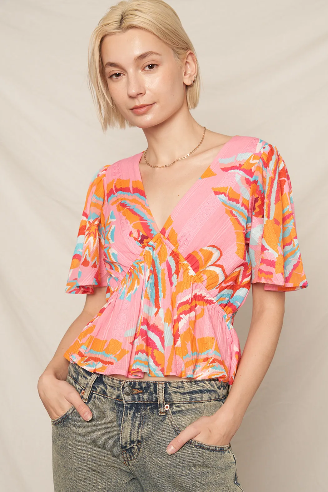 Amelia Flutter Top sold by En Creme