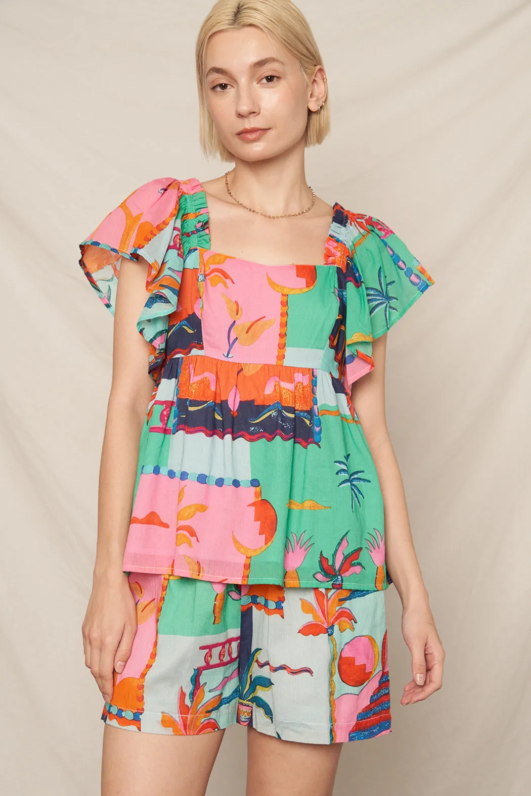 Sun Chaser Printed Top sold by En Creme product image thumbnail 4