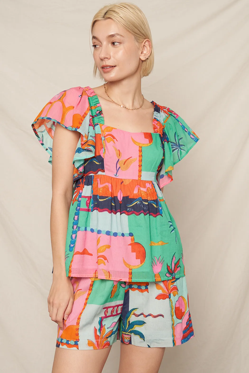 Sun Chaser Printed Top sold by En Creme product image thumbnail 5