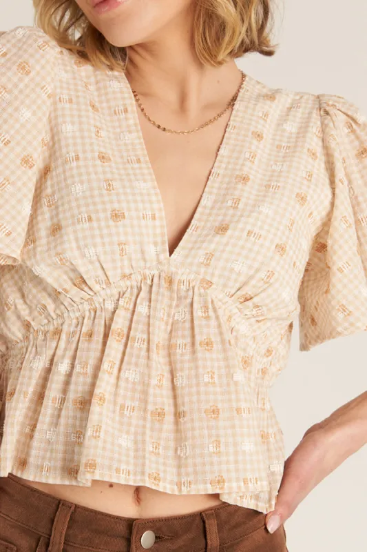 Girl Next Door V-Neck Top sold by En Creme