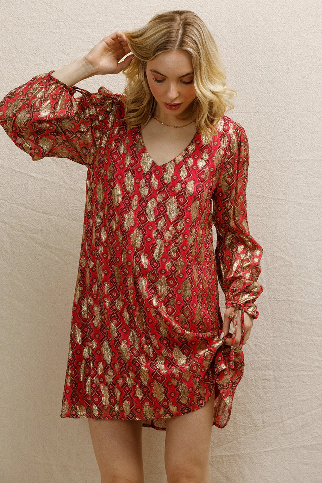 Dana Lurex Mini Dress sold by En Creme product image thumbnail 2