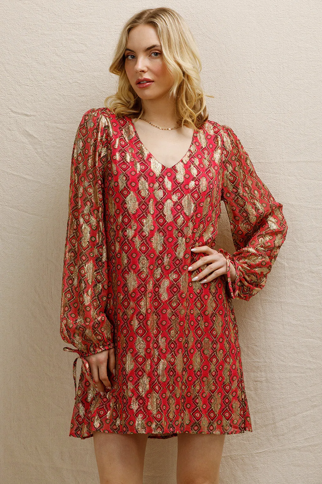 Dana Lurex Mini Dress sold by En Creme