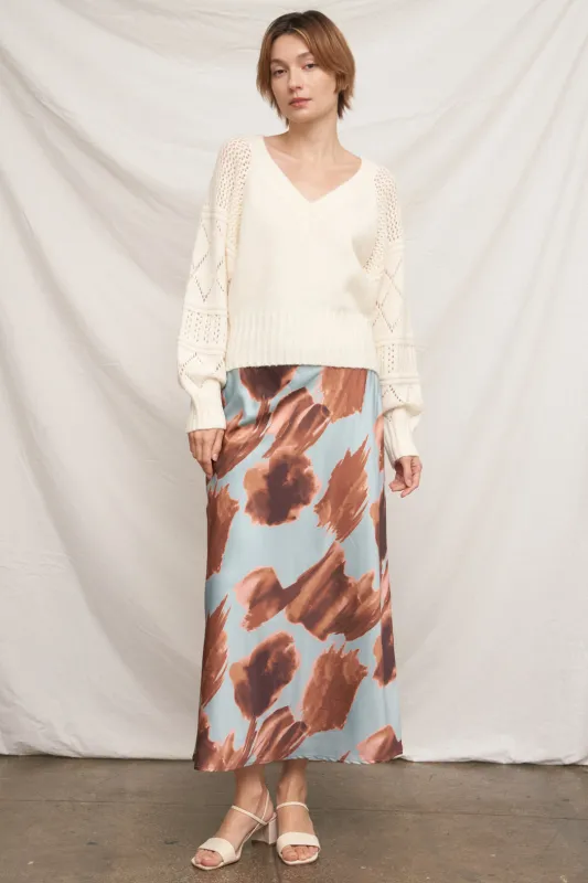 Rococo Floral Maxi Skirt sold by En Creme