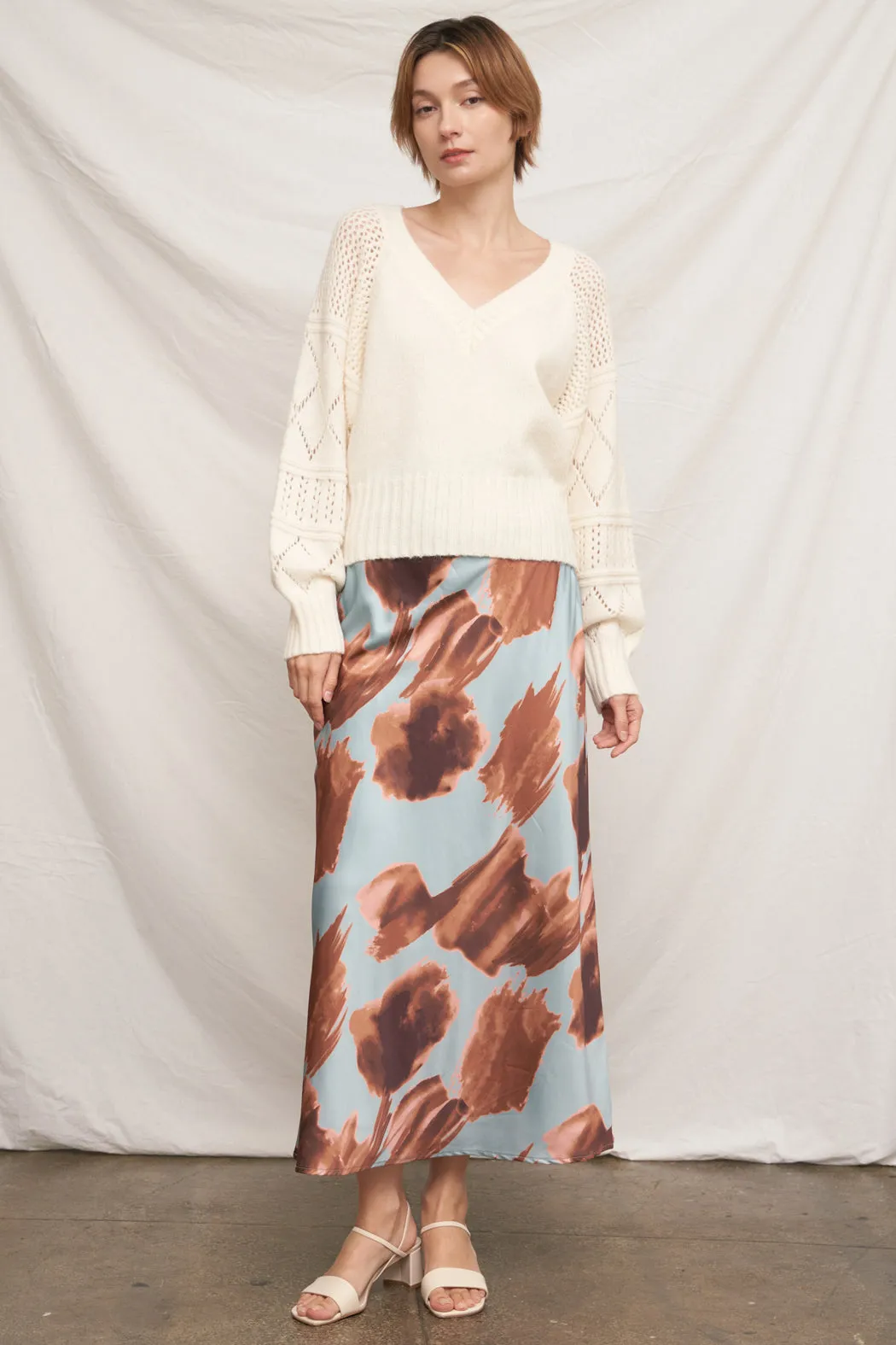 Rococo Floral Maxi Skirt sold by En Creme