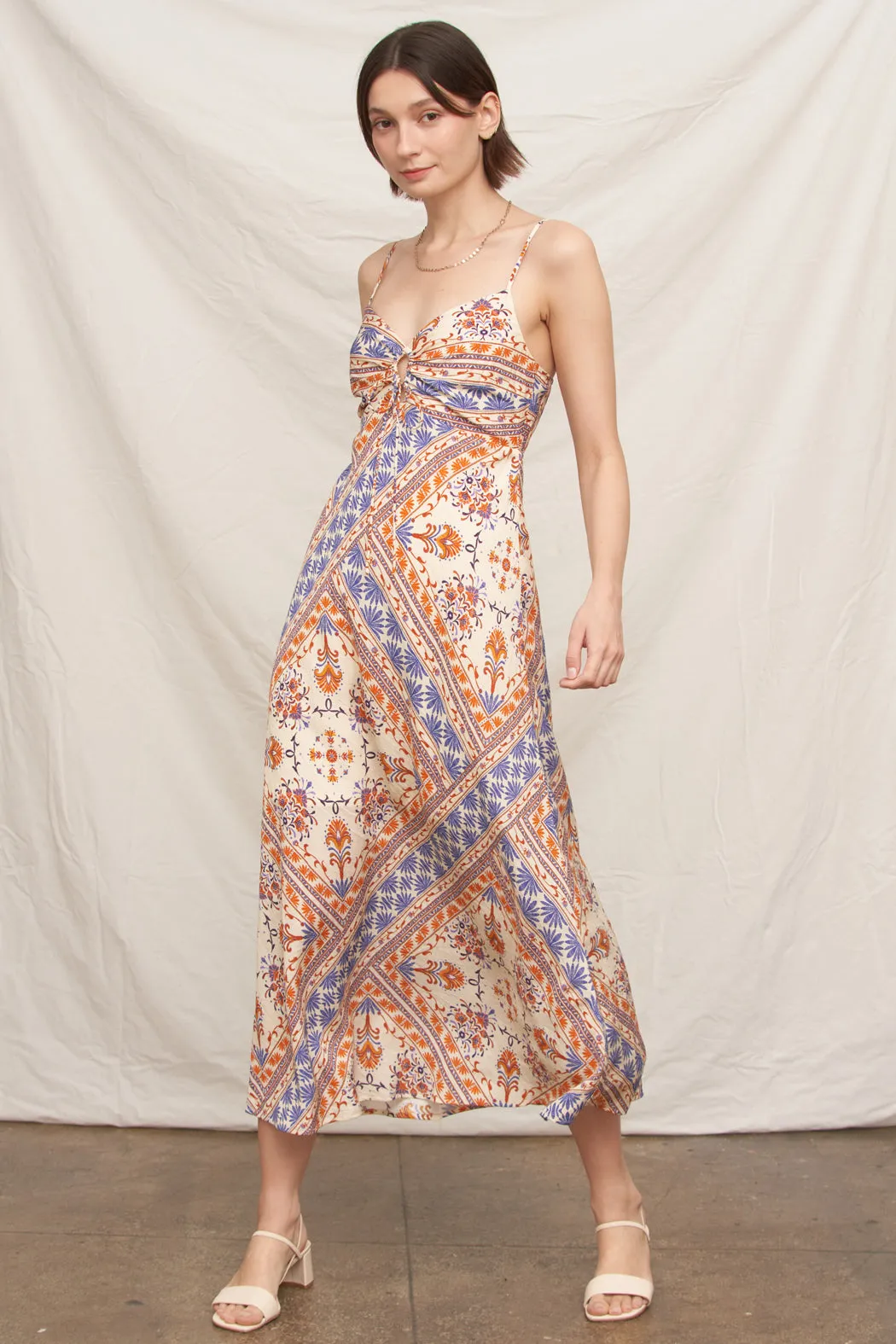 Capri Border Midi Dress sold by En Creme product image thumbnail 4