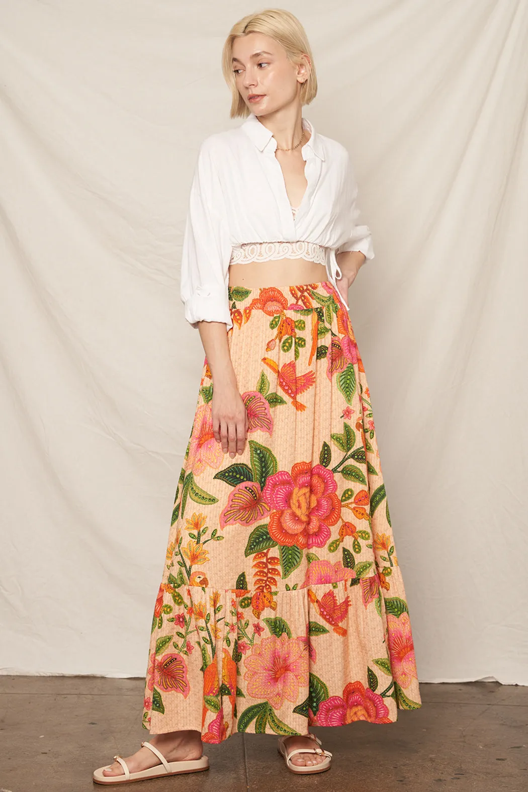 Maltese Block Tropical Skirt sold by En Creme product image thumbnail 4