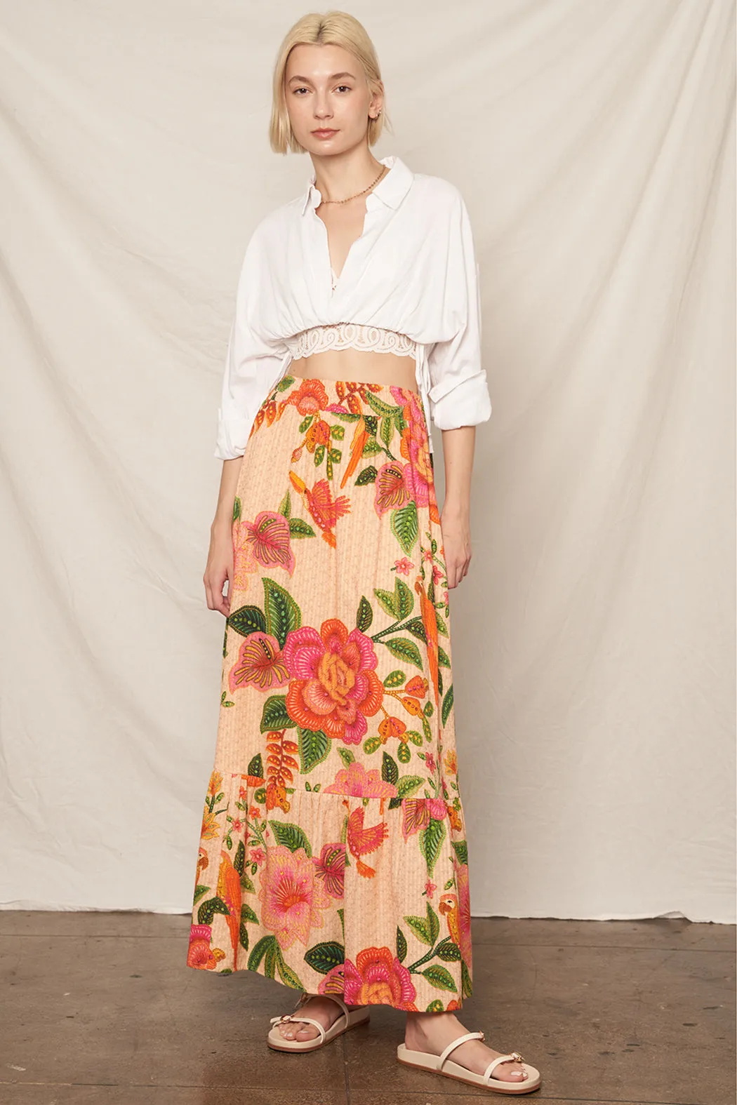 Maltese Block Tropical Skirt sold by En Creme product image thumbnail 3