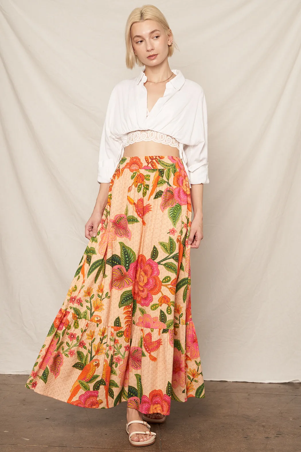 Maltese Block Tropical Skirt sold by En Creme product image thumbnail 2