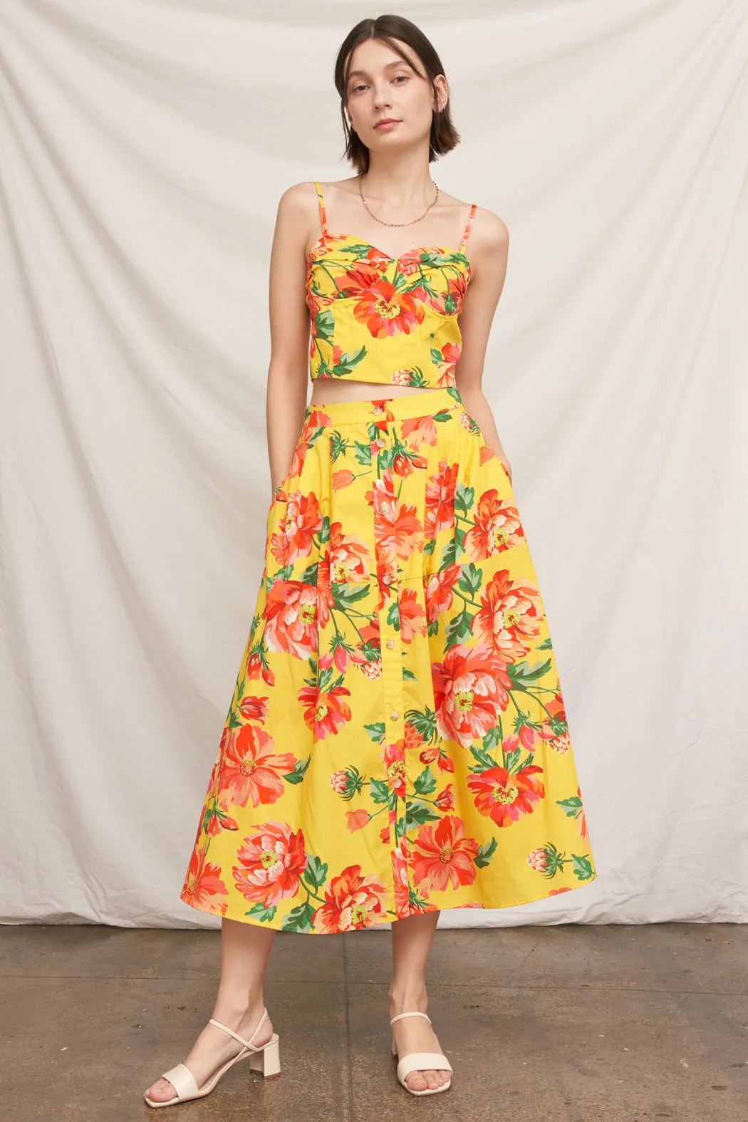 Rio Floral Bustier Top sold by En Creme product image thumbnail 4