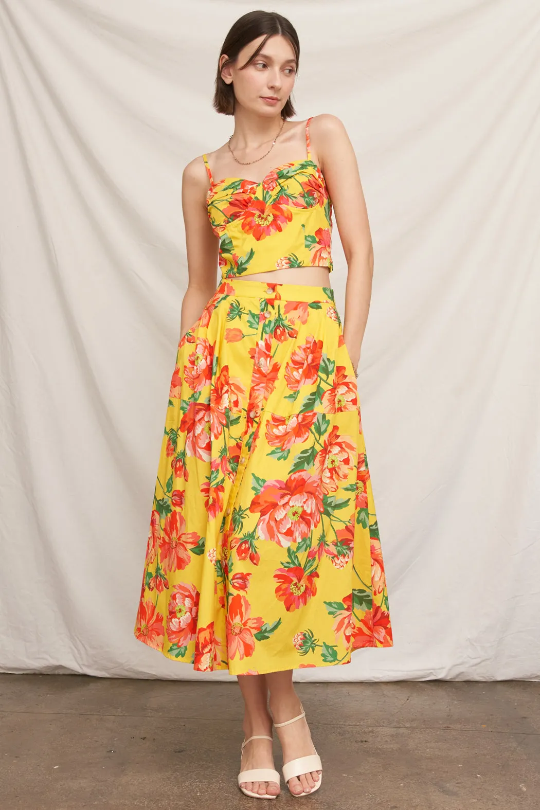Rio Floral Bustier Top sold by En Creme product image thumbnail 5