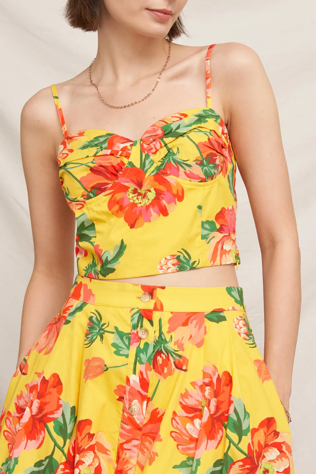 Rio Floral Bustier Top sold by En Creme