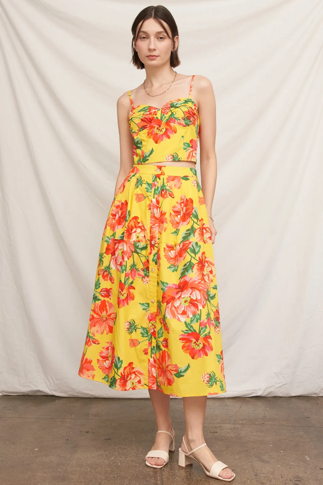 Rio Floral Bustier Top sold by En Creme product image thumbnail 3