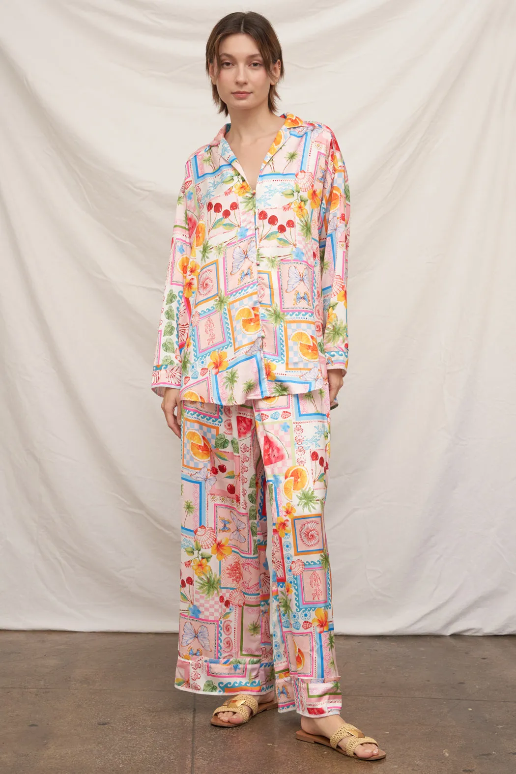 Santorini Satin Button Down sold by En Creme product image thumbnail 5