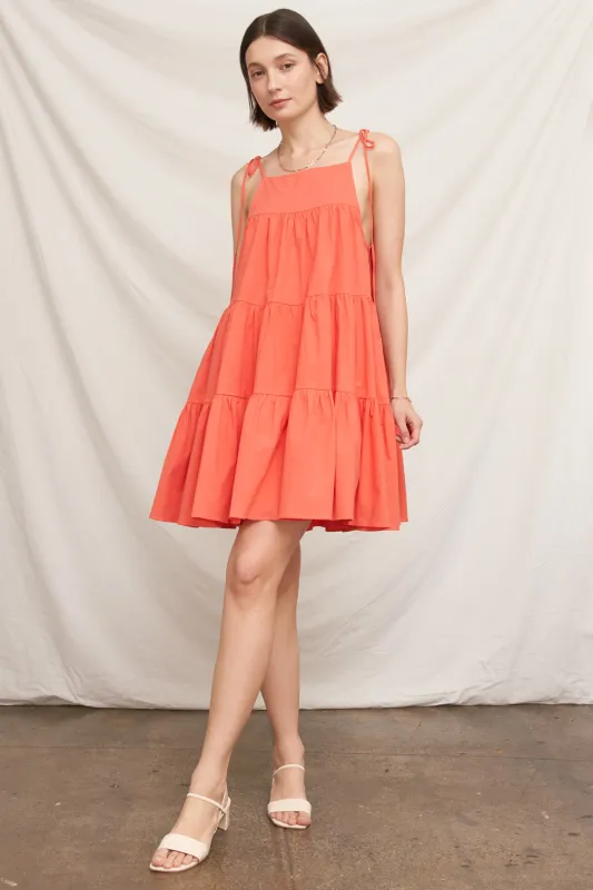 Papaya Mini Dress made by En Creme