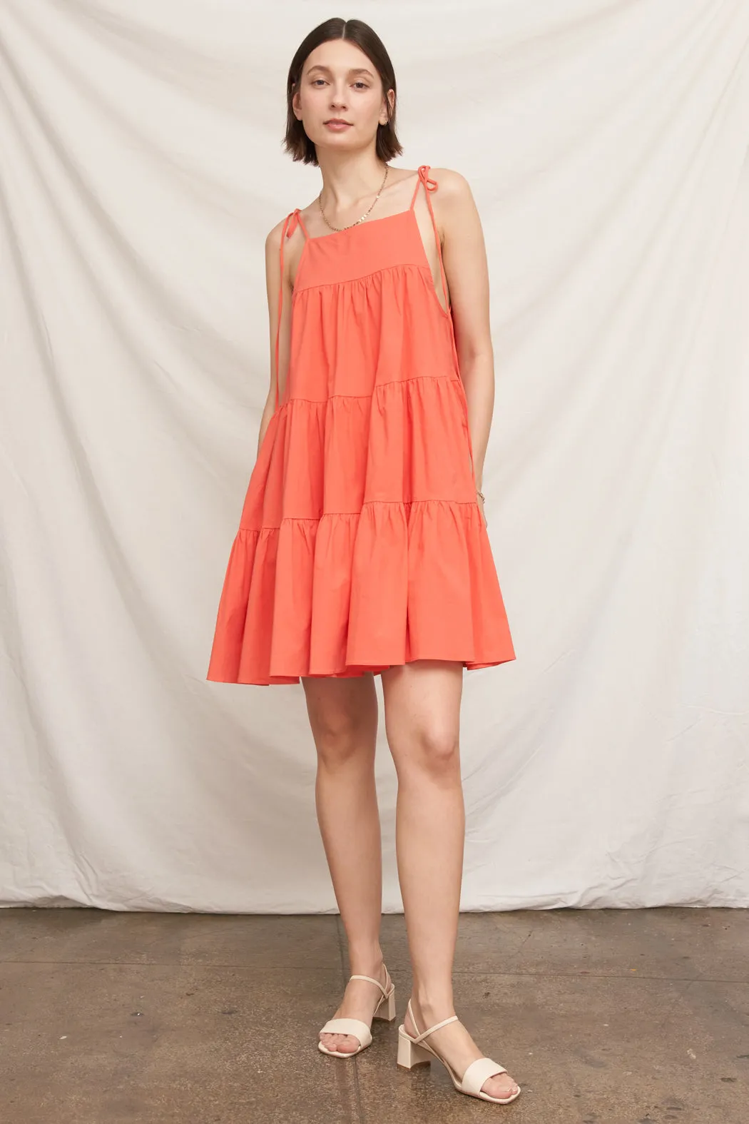 Papaya Mini Dress sold by En Creme product image thumbnail 4