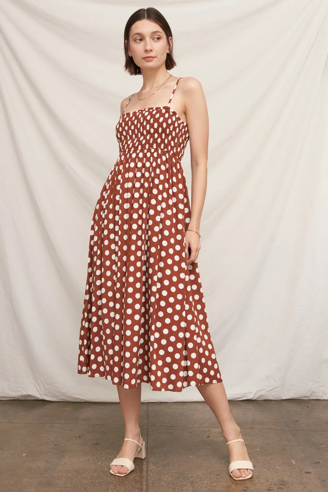 Dotty Dot Midi Dress sold by En Creme product image thumbnail 4