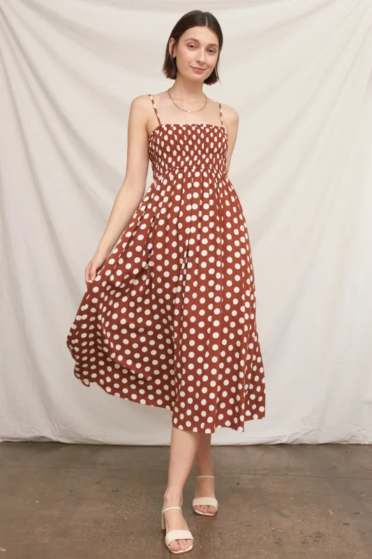 Dotty Dot Midi Dress made by En Creme