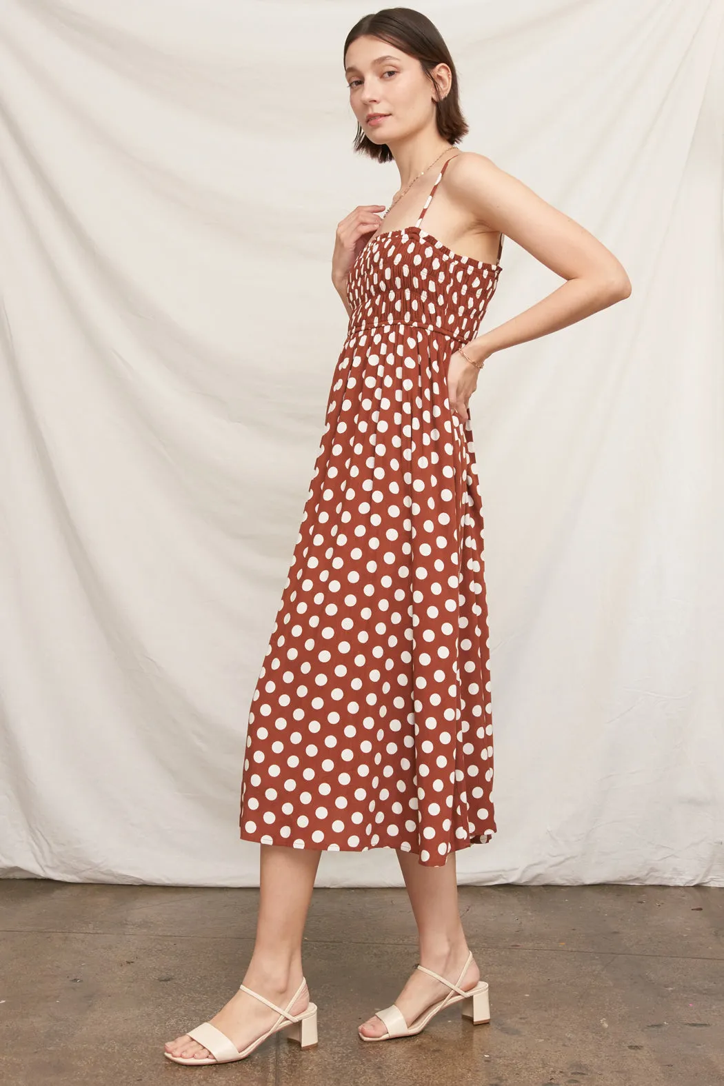 Dotty Dot Midi Dress sold by En Creme product image thumbnail 5
