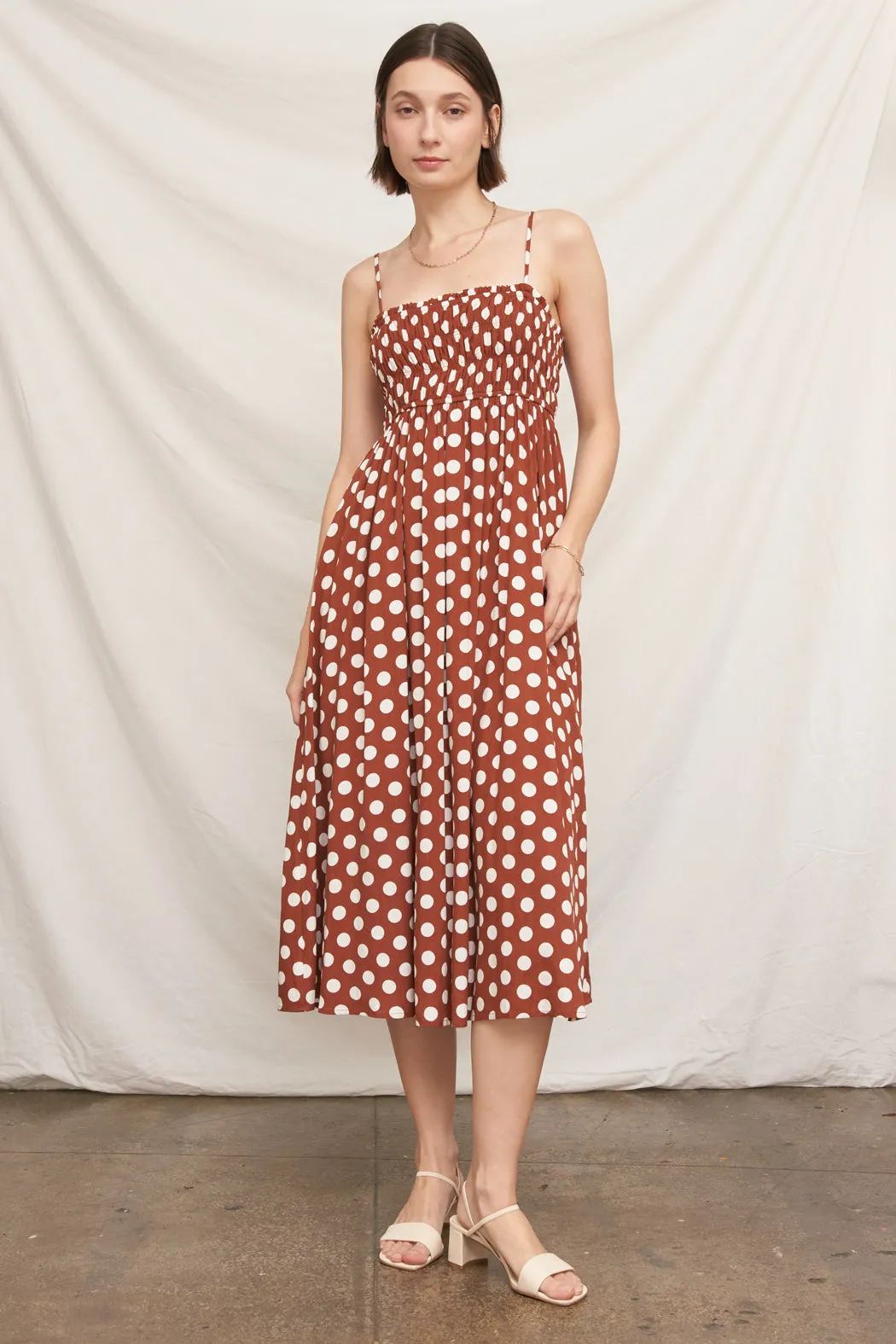 Dotty Dot Midi Dress sold by En Creme product image thumbnail 3