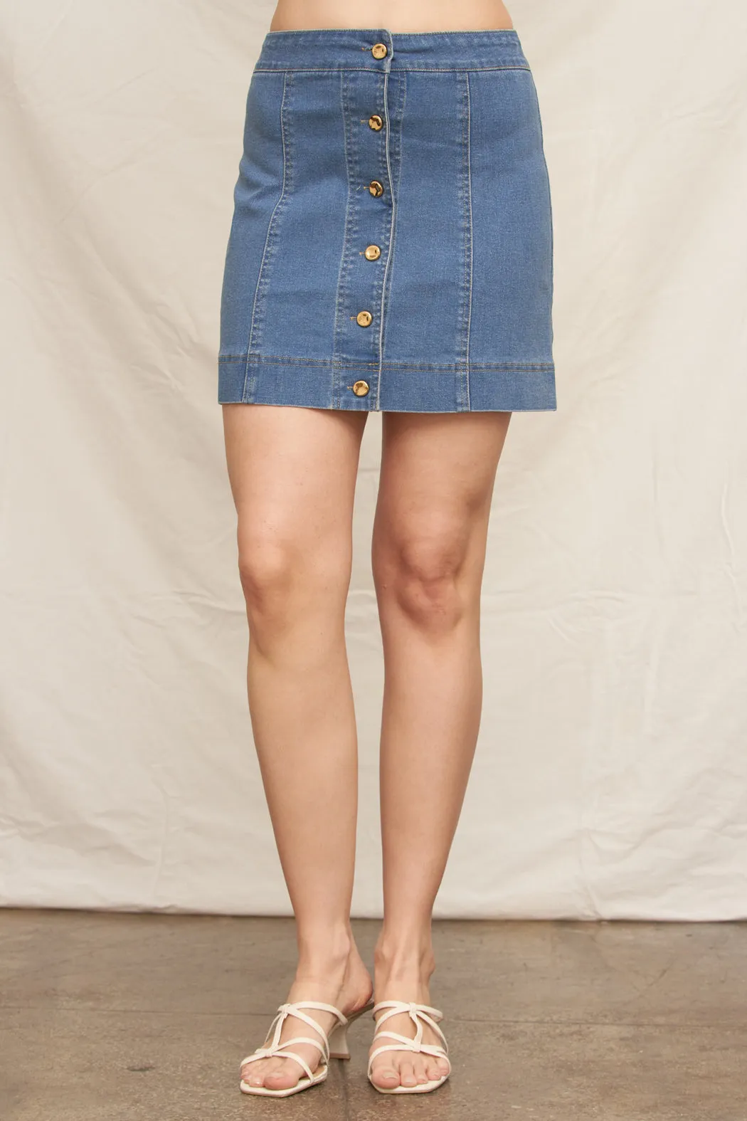 Georgia Denim Skirt sold by En Creme product image thumbnail 3