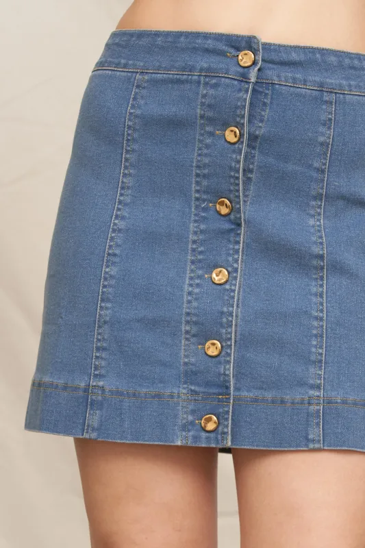 Georgia Denim Skirt made by En Creme