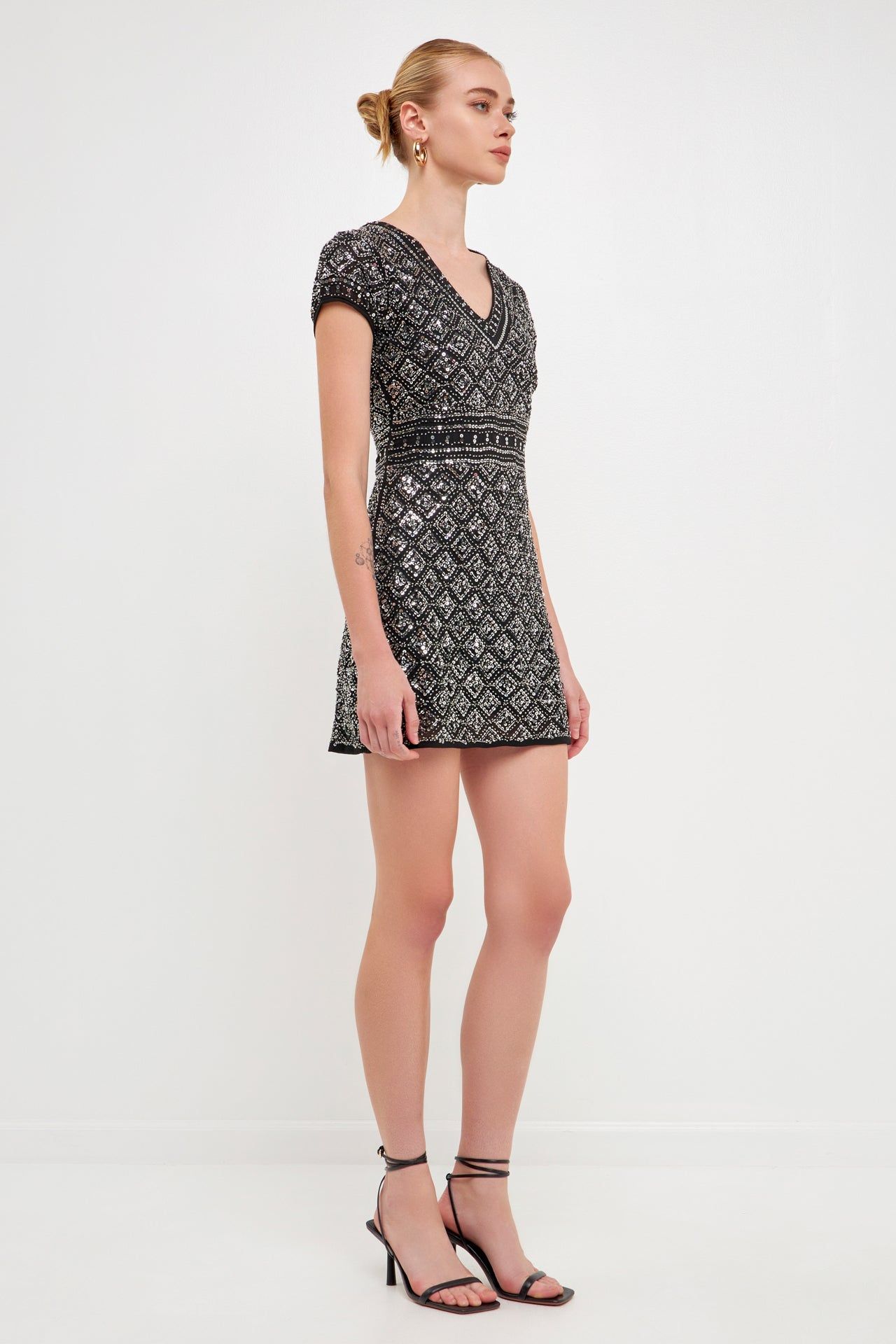 Jewel Embellished Mini Dress sold by Endless Rose product image thumbnail 3
