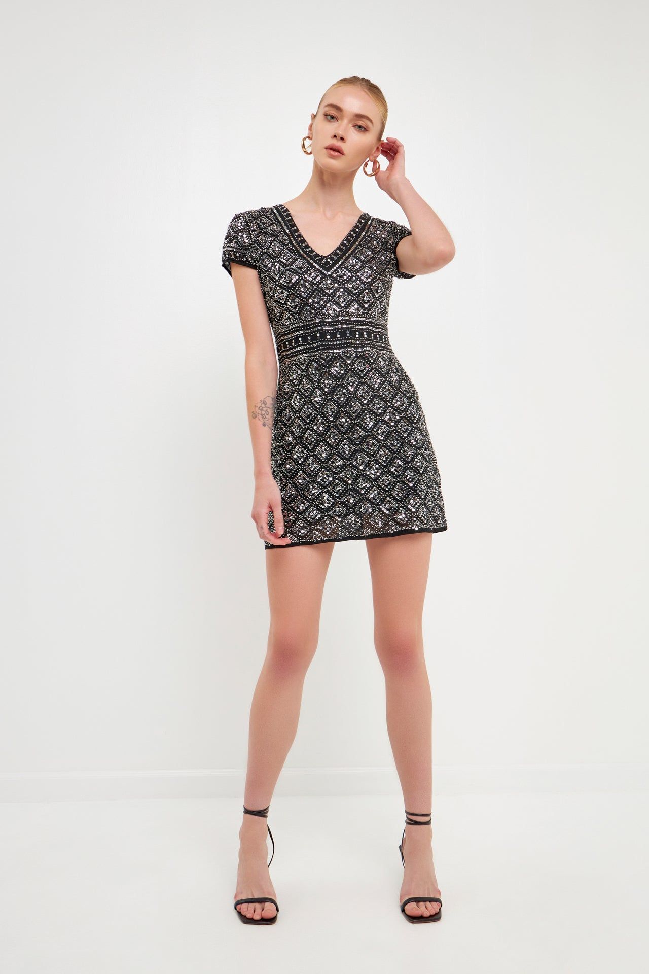 Jewel Embellished Mini Dress sold by Endless Rose product image thumbnail 5