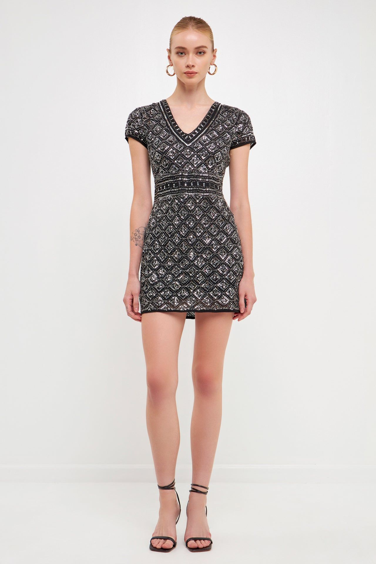 Jewel Embellished Mini Dress sold by Endless Rose