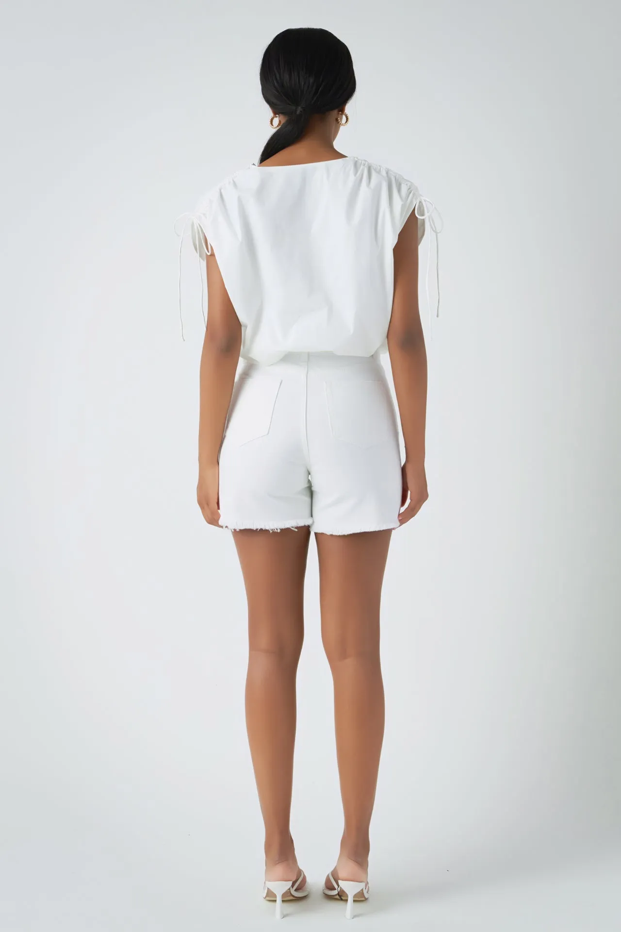 Shoulder Ruched Blouson Top sold by Endless Rose product image thumbnail 4