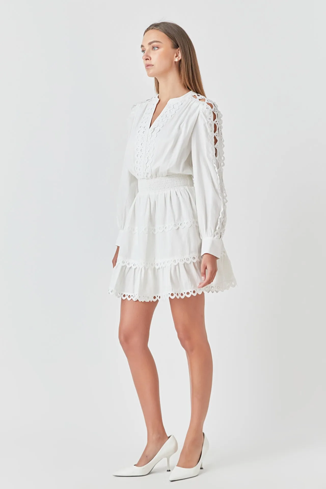 Lace Trim Mini Dress sold by Endless Rose product image thumbnail 3