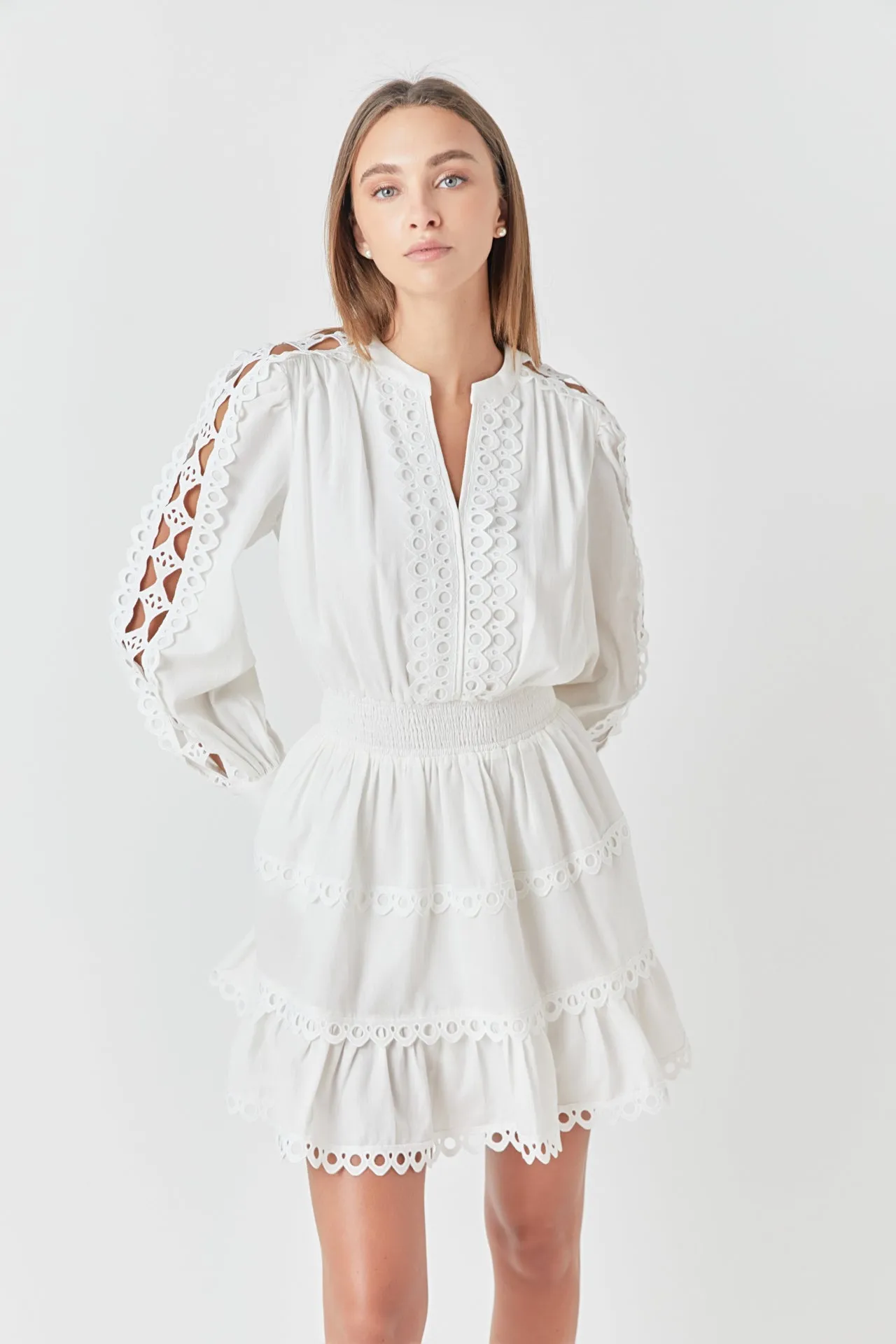 Lace Trim Mini Dress sold by Endless Rose product image thumbnail 5