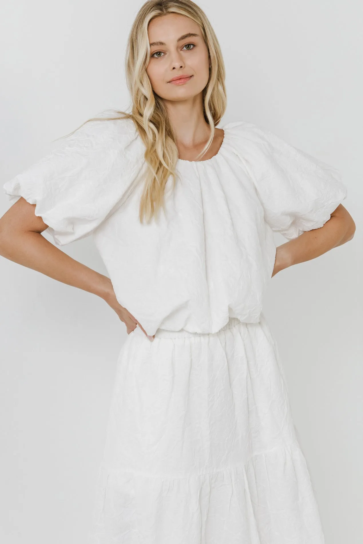 Floral Textured Crop Top sold by Endless Rose product image thumbnail 2