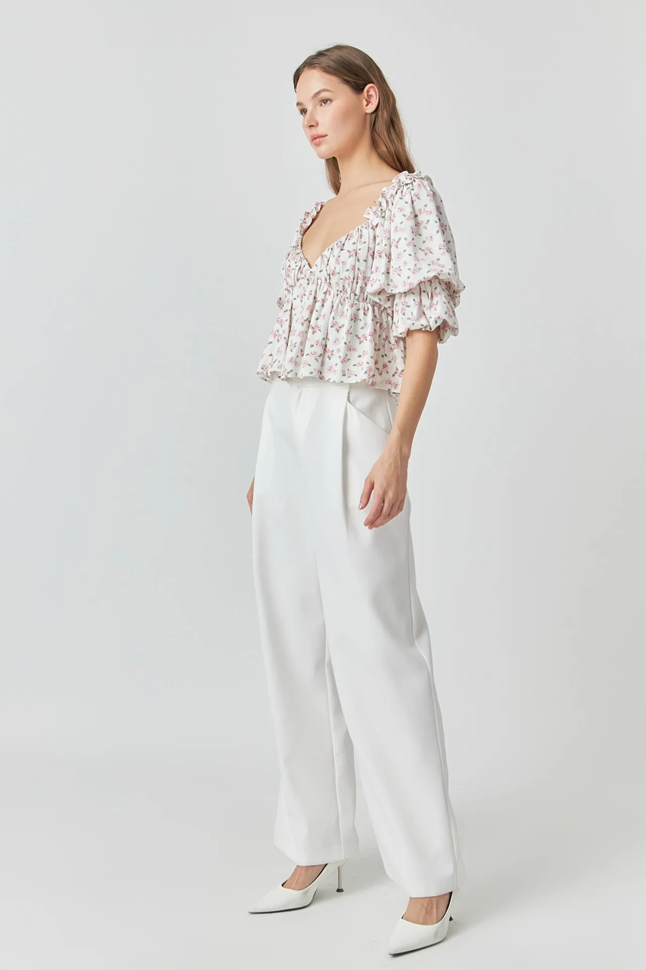 Floral Print Satin Top sold by Endless Rose product image thumbnail 3