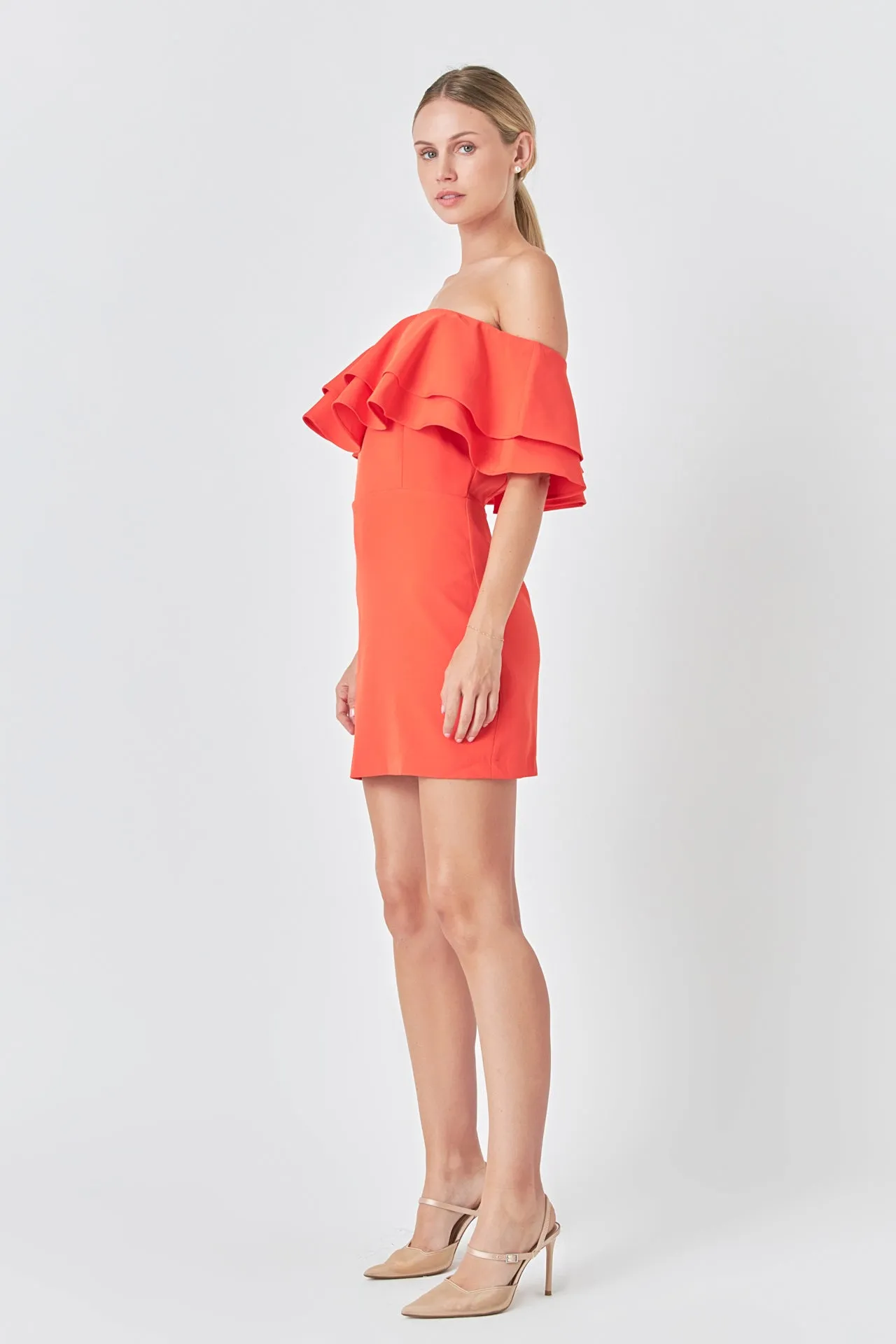 Ruffled Off Shoulder Mini Dress - Final Sale sold by Endless Rose product image thumbnail 3