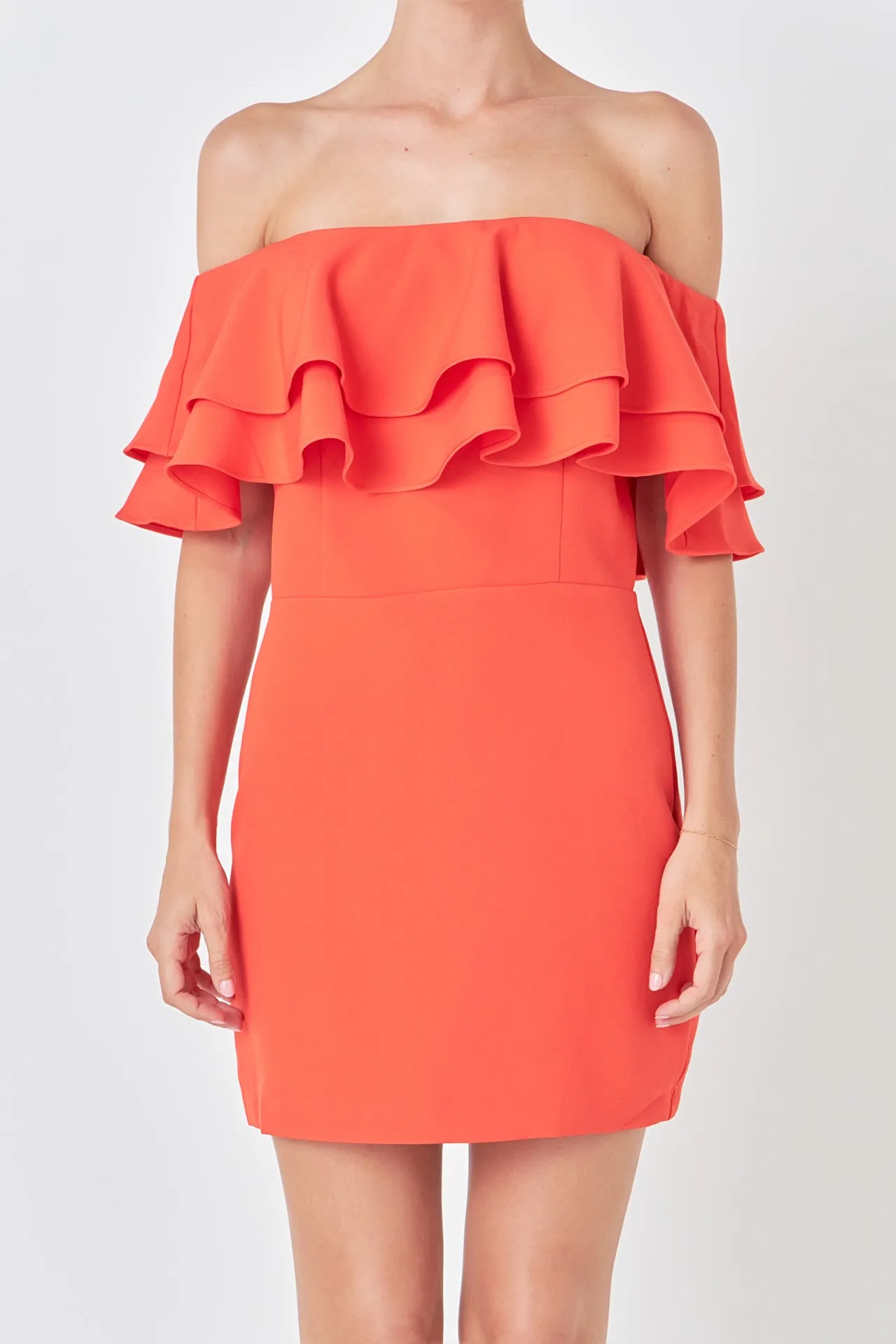 Ruffled Off Shoulder Mini Dress - Final Sale sold by Endless Rose product image thumbnail 2