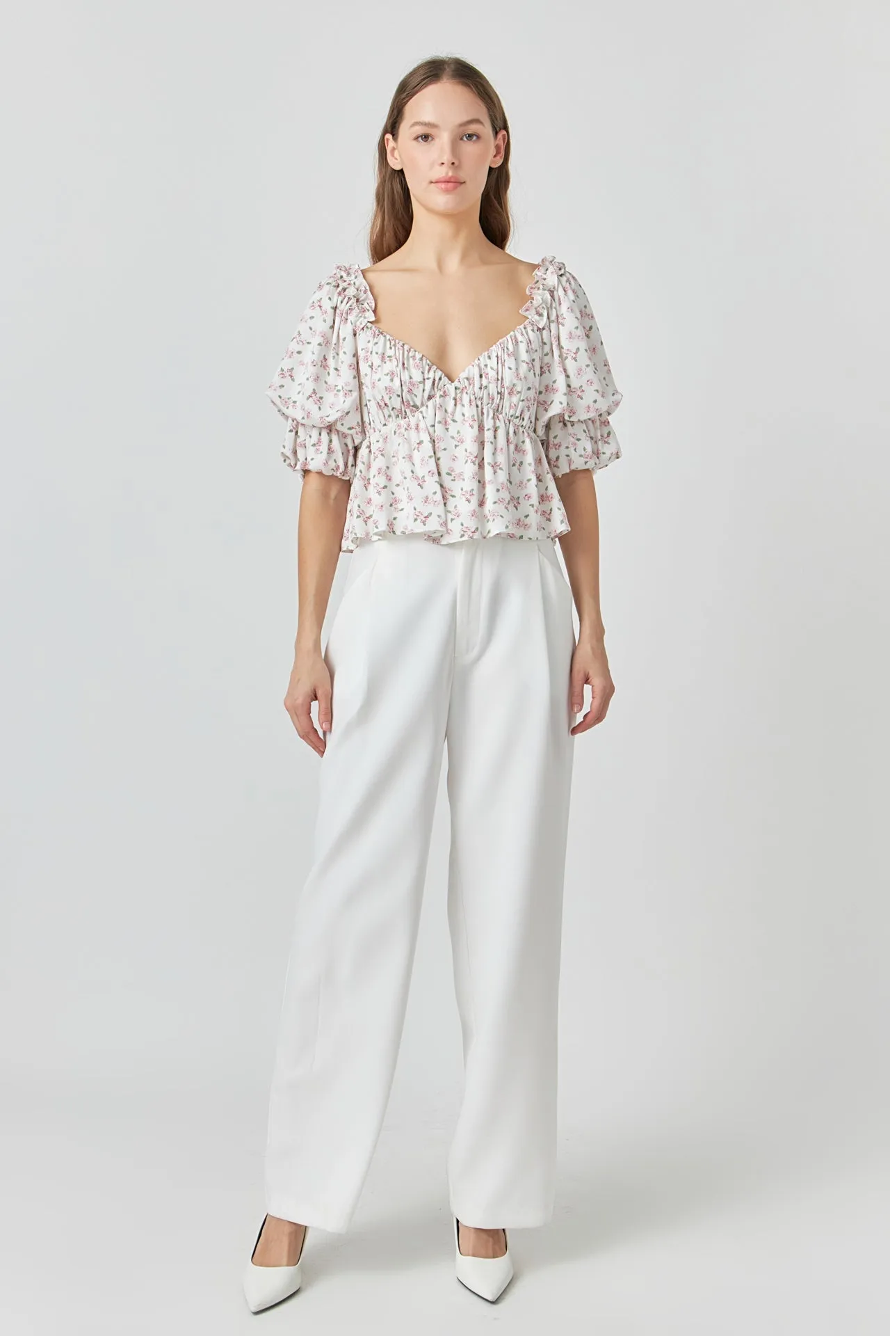 Floral Print Satin Top sold by Endless Rose