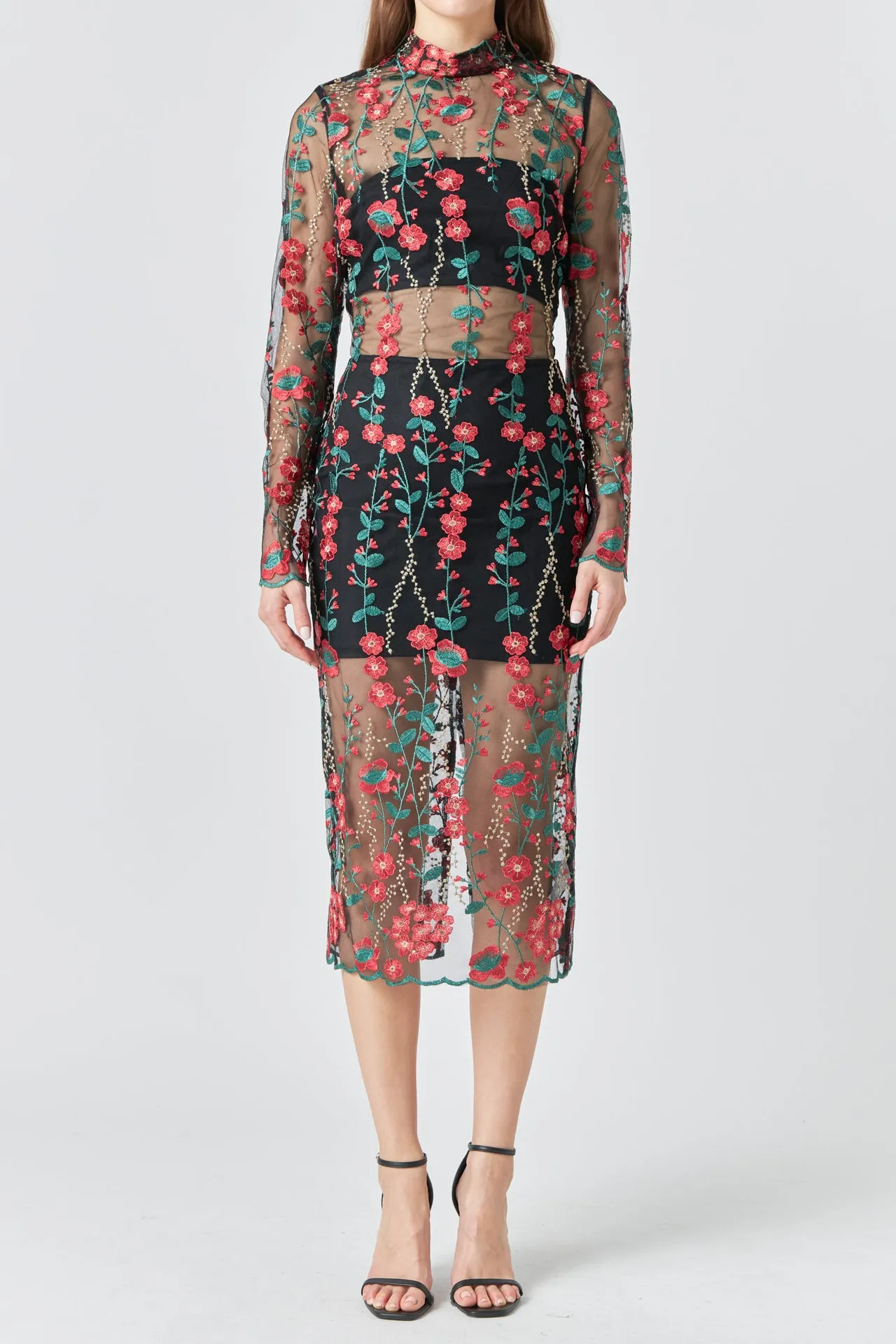 Floral Embroidered Midi Dress sold by Endless Rose product image thumbnail 2