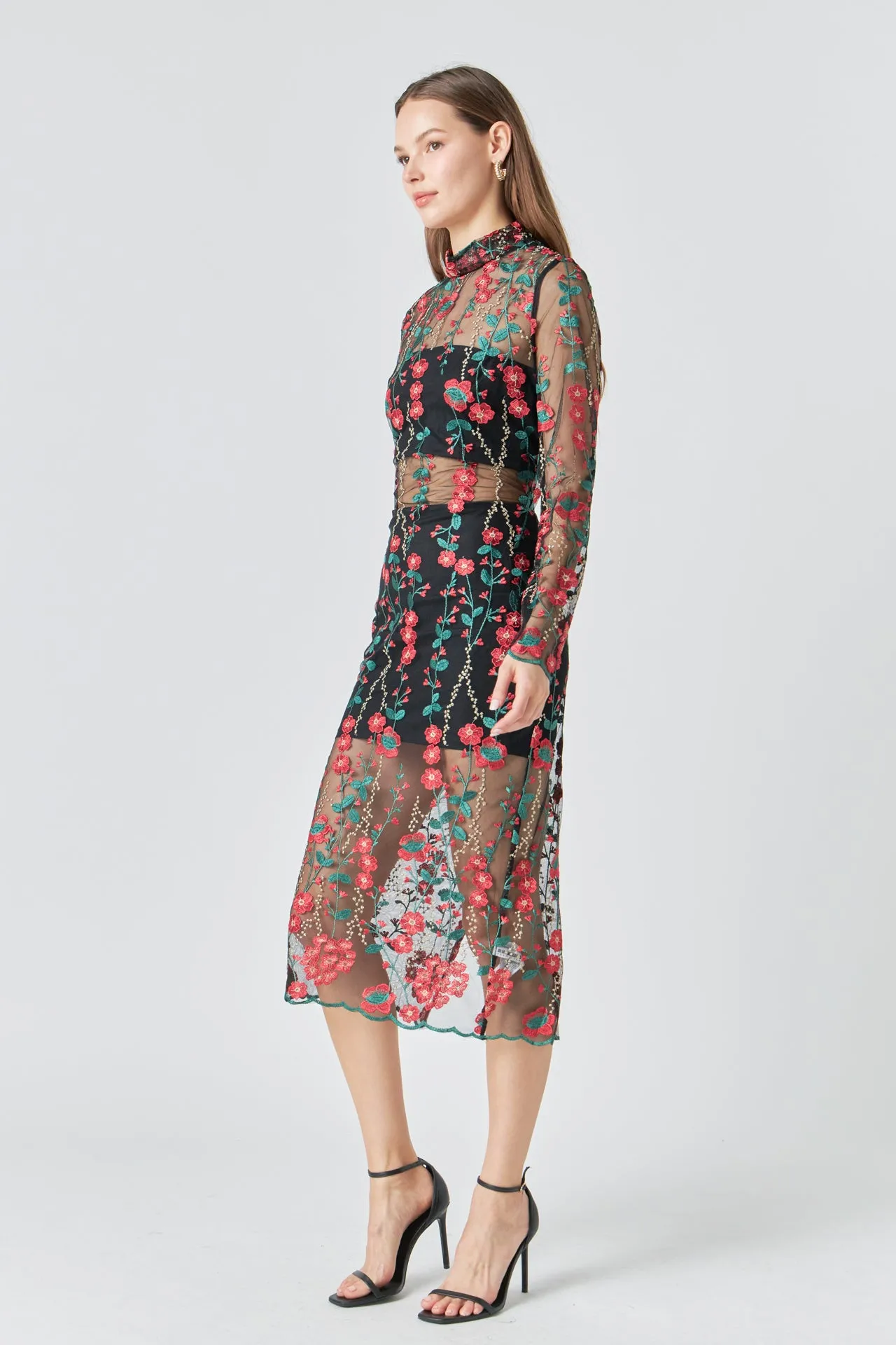 Floral Embroidered Midi Dress sold by Endless Rose product image thumbnail 3