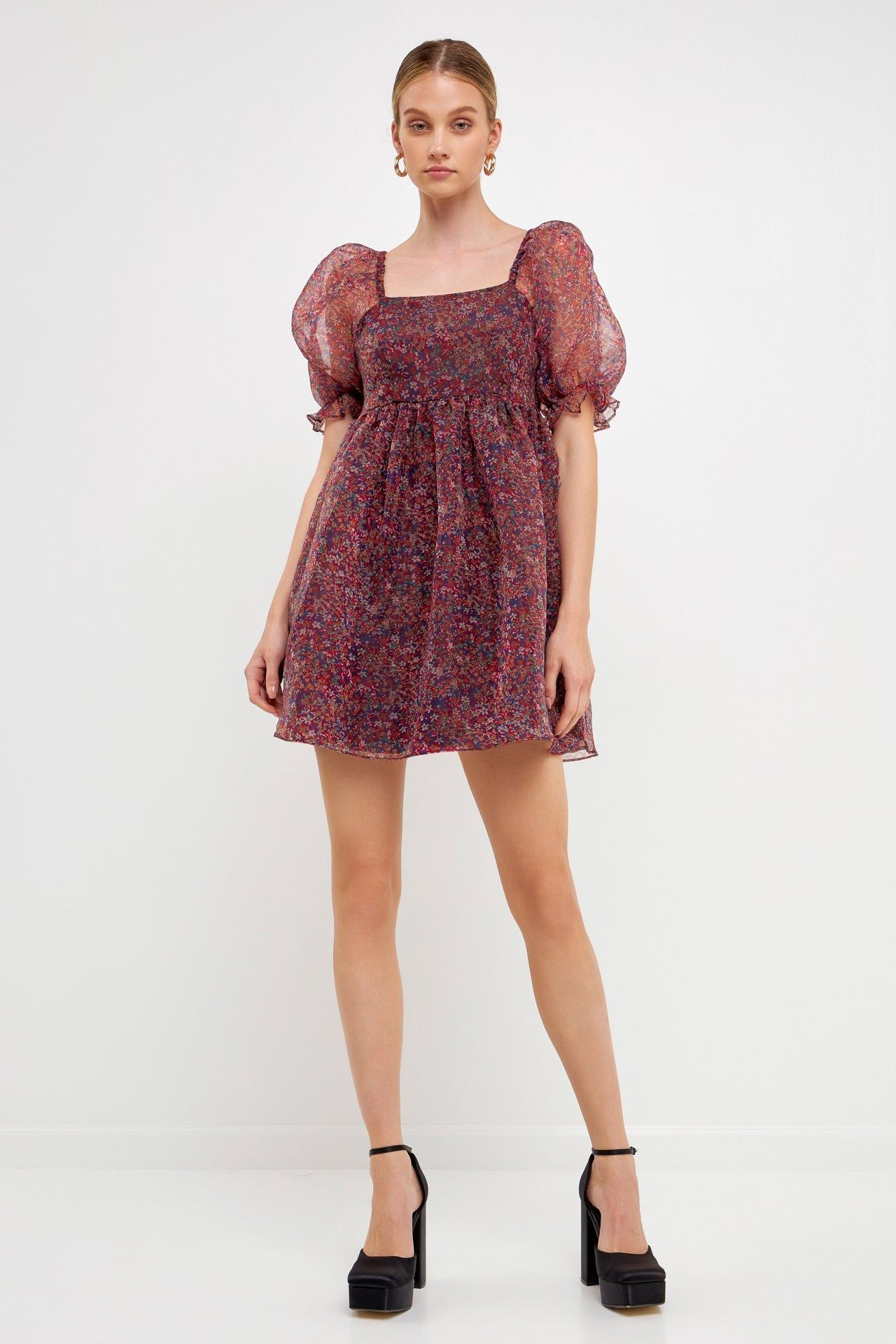 Floral Puff Mini Dress sold by Endless Rose