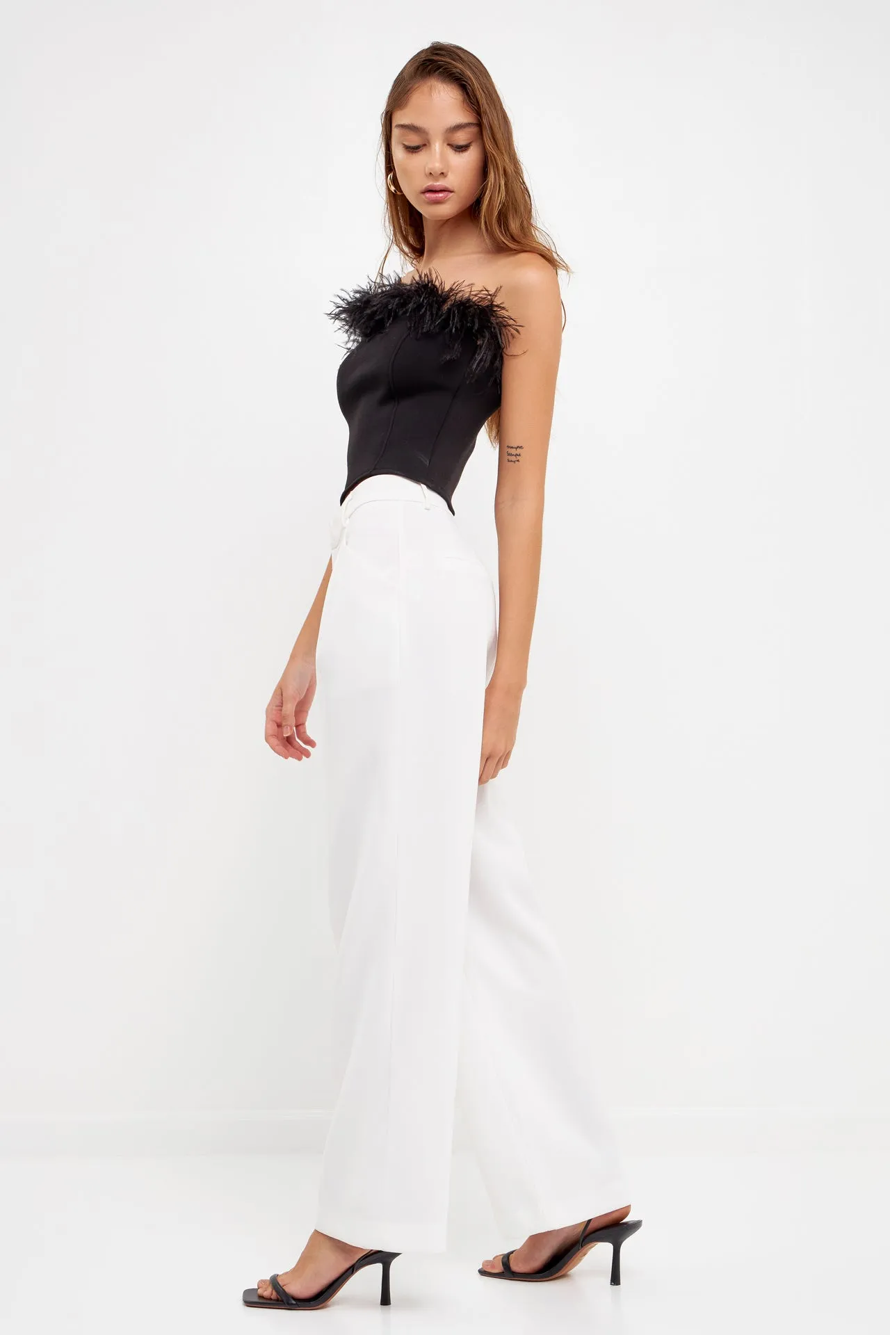 Strapless Knit Feather Top sold by Endless Rose product image thumbnail 3