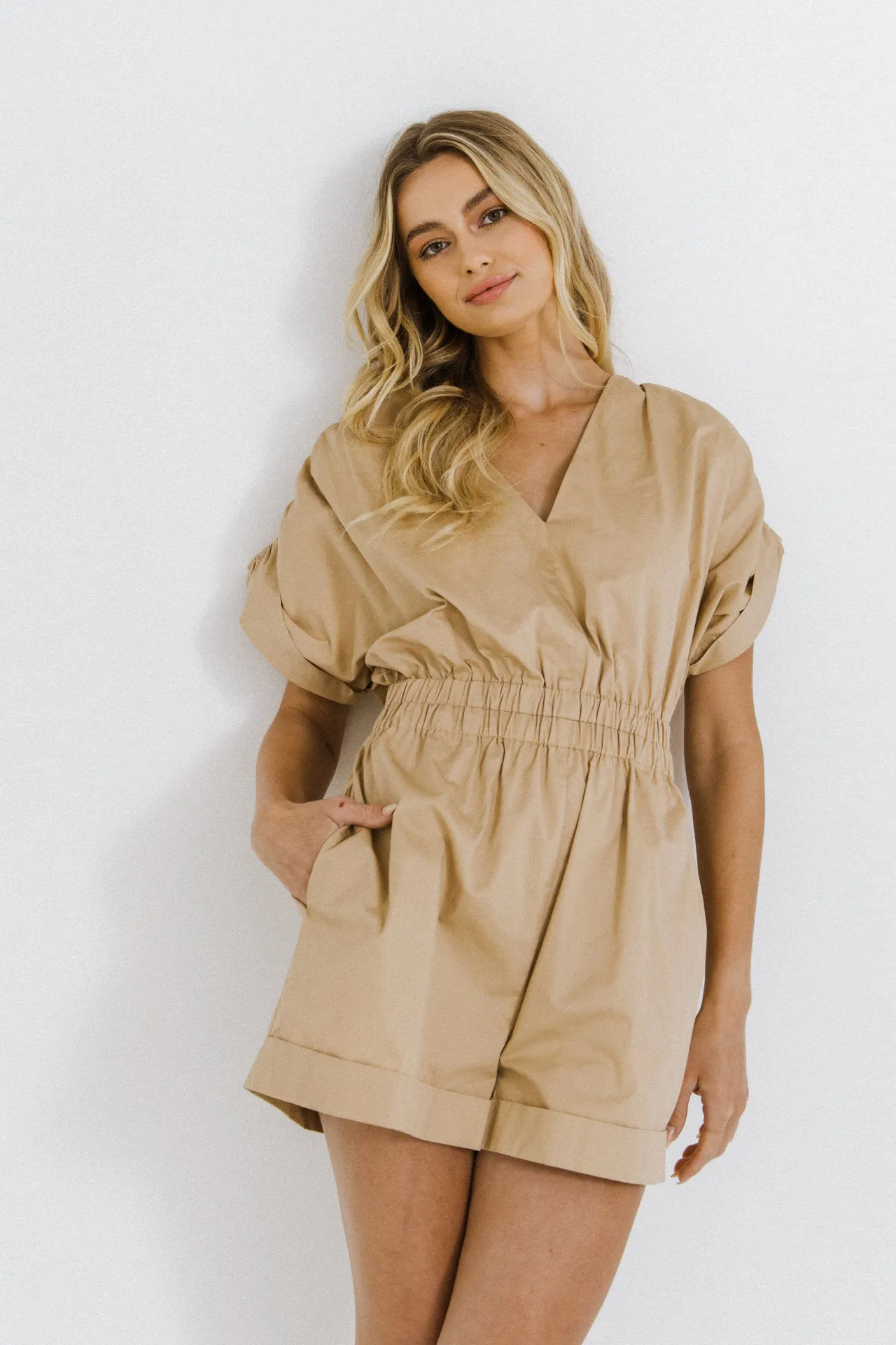 Ruched Shoulder Romper sold by Endless Rose product image thumbnail 4