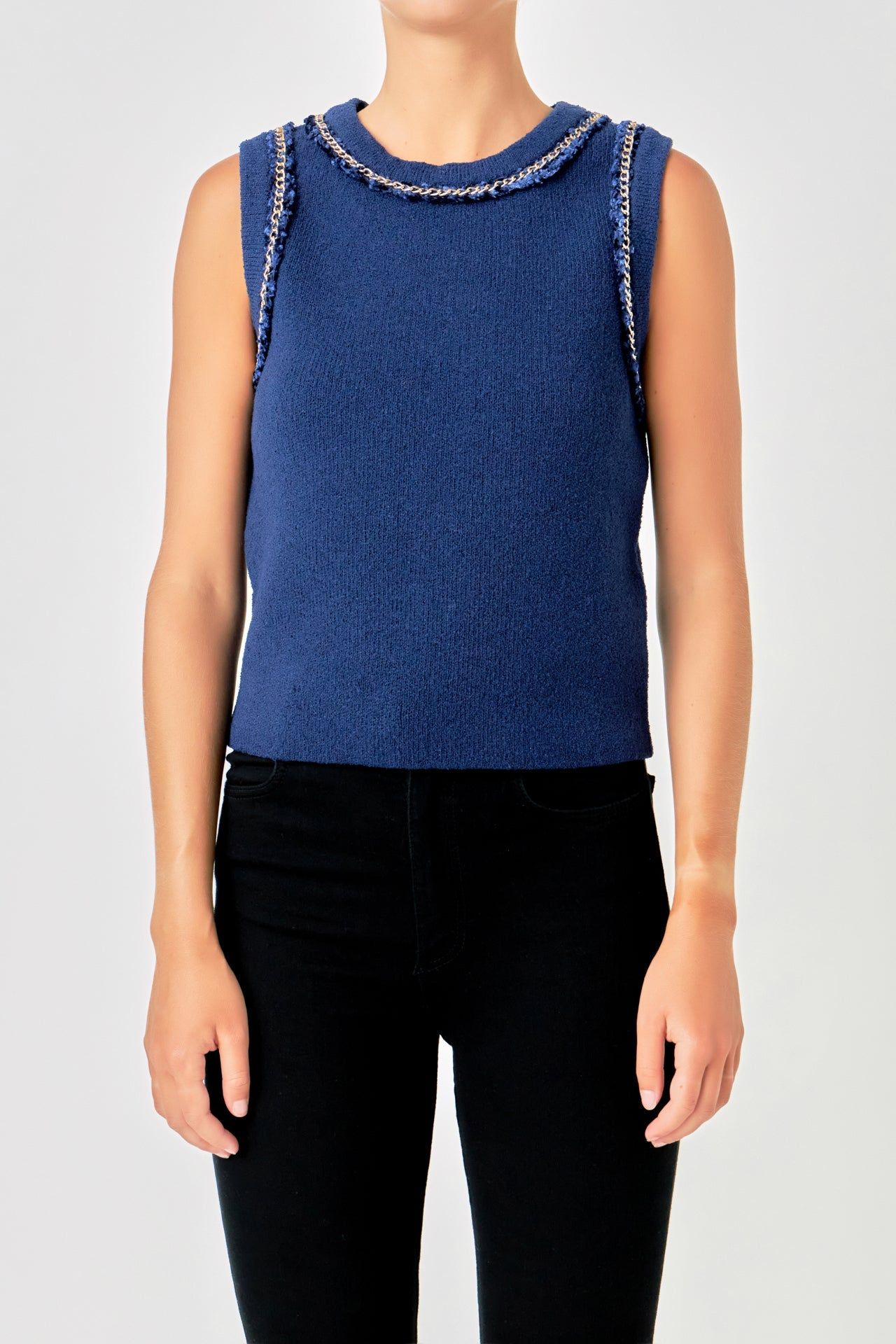 Trim Detail Knit Tank Top sold by Endless Rose product image thumbnail 2