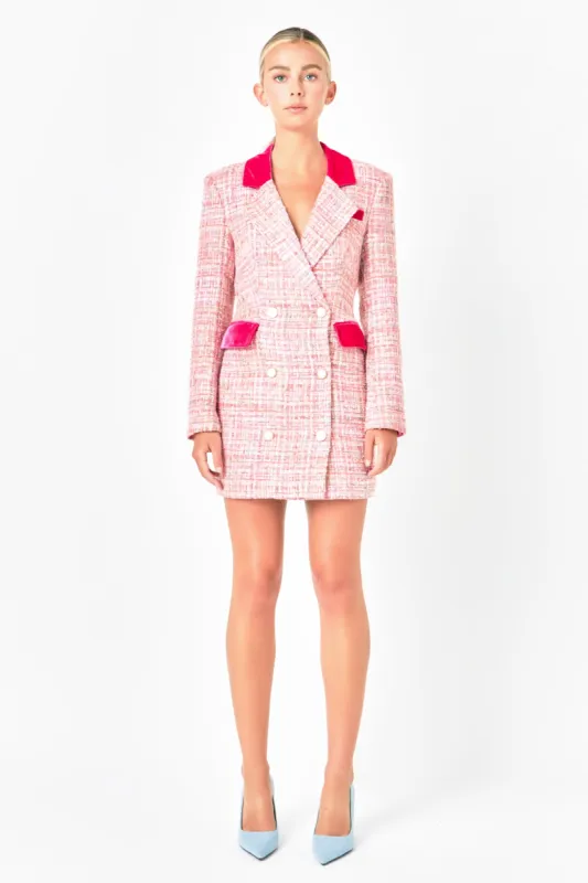 Premium Tweed Blazer Dress sold by Endless Rose