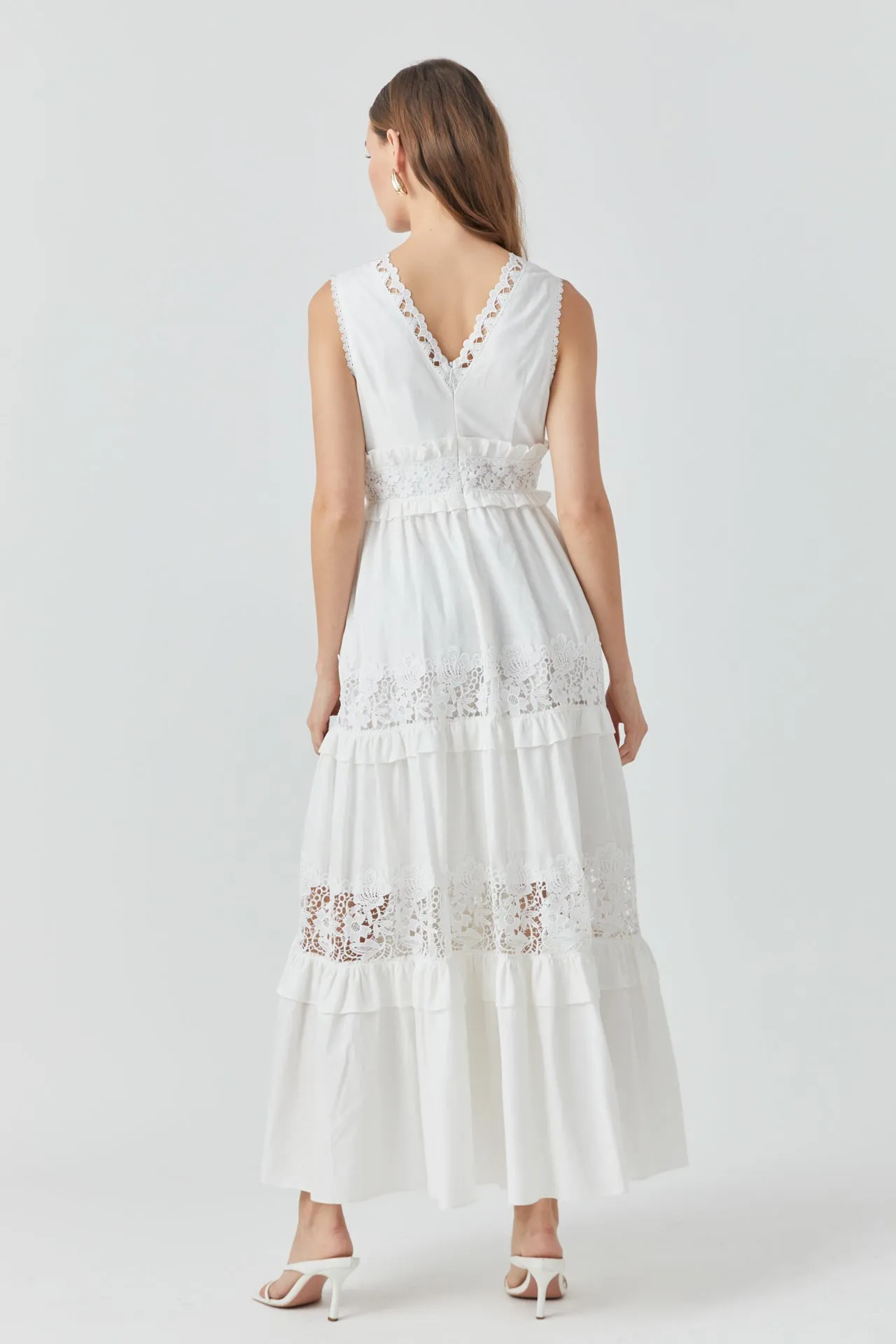 Sleeveless Lace Mixed Long Dress sold by Endless Rose product image thumbnail 4