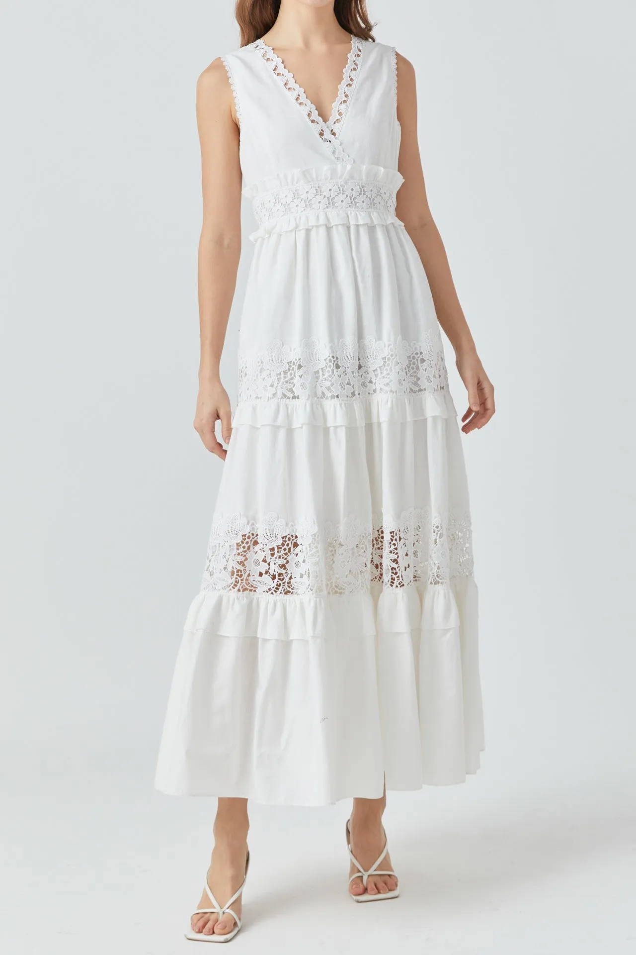 Sleeveless Lace Mixed Long Dress sold by Endless Rose product image thumbnail 2