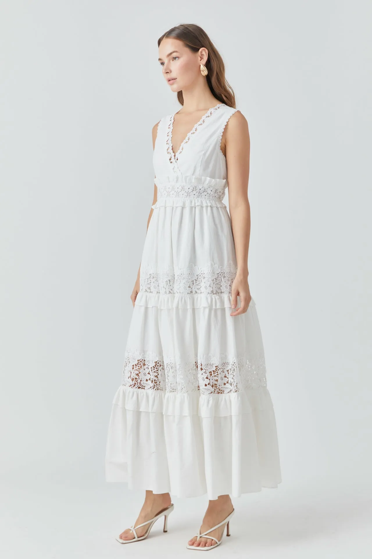 Sleeveless Lace Mixed Long Dress sold by Endless Rose product image thumbnail 3