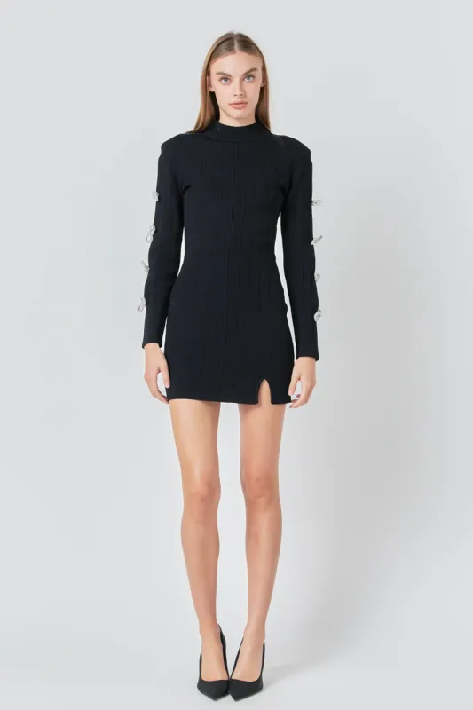 Rhinestone Bow Knit Dress sold by Endless Rose